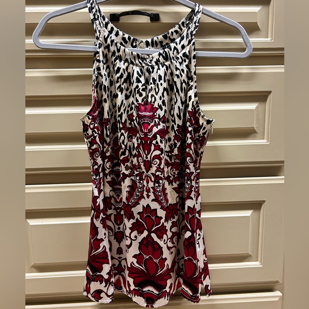 White House black market silk sleeveless top